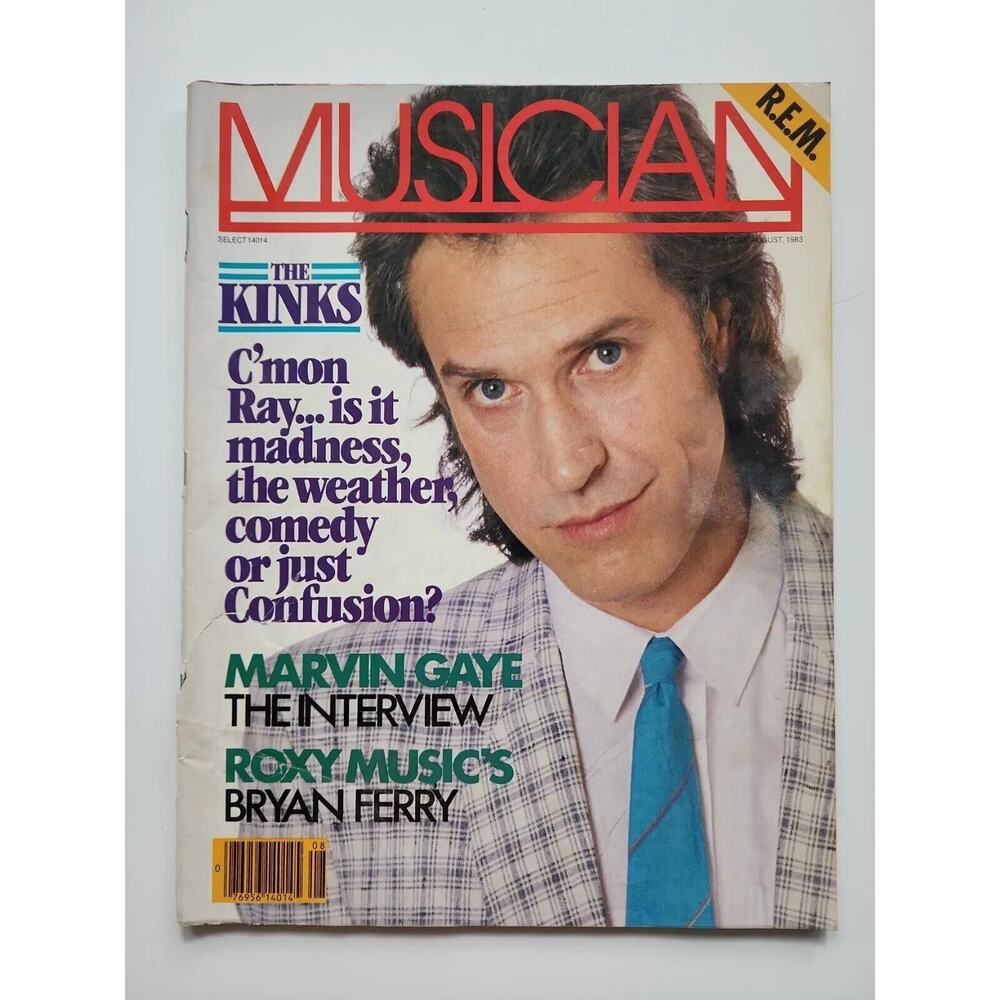 1983 Musician Magazine August The Kinks - Marvin Gaye - Roxy Music's M90